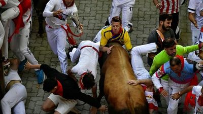 One American, two Spaniards gored during running of the bulls at the Festival of San Fermín in Pamplona