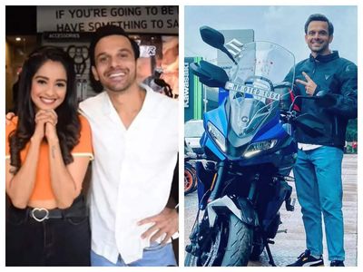 Kumkum Bhagya's Mugdha Chaphekar and husband Ravish Desai buy an expensive bike; latter says 'finally bachpan ka pyaar sach horaha hai'