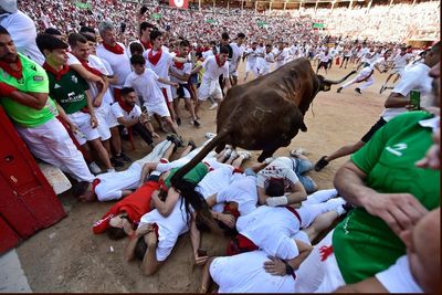 Spain's running of the bulls: 1 person gored at San Fermín