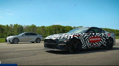 2022 Lexus IS 500 Meets 2022 Ford Mustang GT In V8 Drag Race