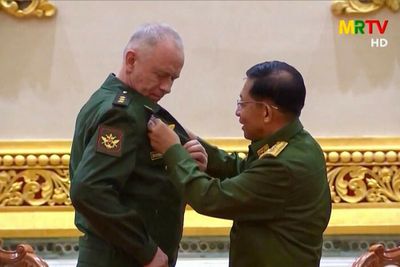 Myanmar junta chief visits Moscow