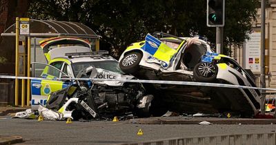 Officer in serious condition in hospital after police car crash