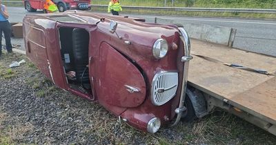 Classic Austin A30 car 'destroyed' in M5 crash