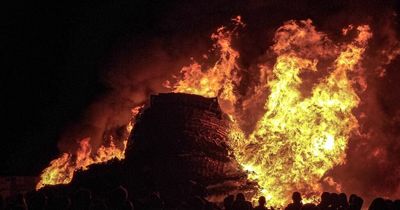 Craigyhill bonfire: Watch moment 'record-breaking' Craigyhill pyre comes down