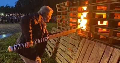 Corrie star Charlie Lawson lights Co Tyrone bonfire as he appears on GB News Twelfth coverage