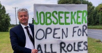 Man unemployed for three years gets a job after standing by roadside with sign