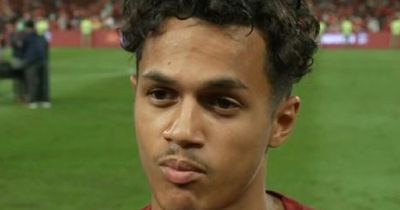 Fabio Carvalho makes "not nice" admission after making Liverpool debut vs Man Utd