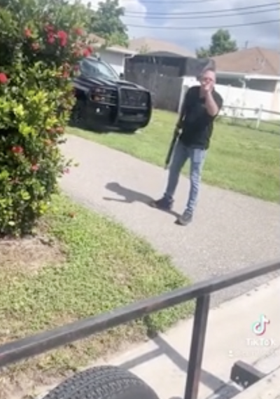 Florida man threatens Black landscaper with assault rifle for partially blocking his driveway