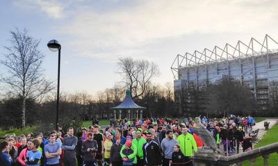 How many parkruns are in sight of football grounds around the UK?