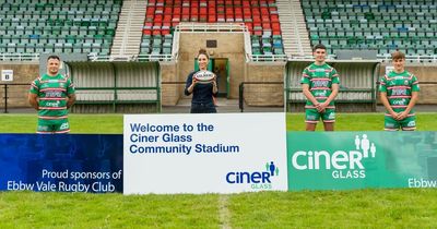 Glass manufacturer Ciner becomes official main sponsor of Ebbw Vale RFC