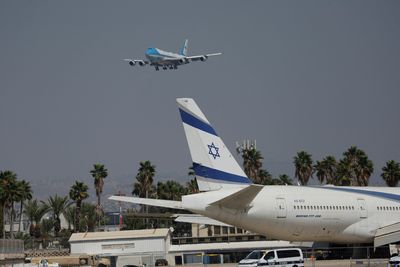 U.S. President Biden lands in Israel