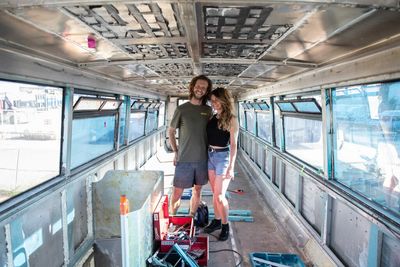 A Wheel Of A Time: Couple Converting A $10,600 Bus Into A Home To Escape The High Monthly Rent