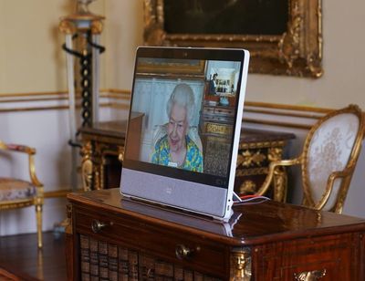 Queen appears on screen for virtual audiences
