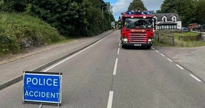 Man rushed to hospital following three-vehicle crash on major Scots road