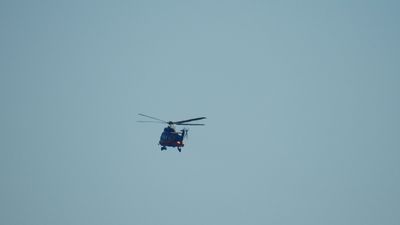 A helicopter fighting fire on Greek island of Samos crashes in the sea
