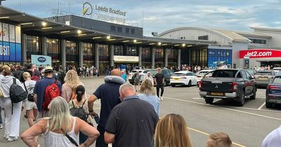 Passengers made to queue outside 'awful' Leeds Bradford Airport in baking heat
