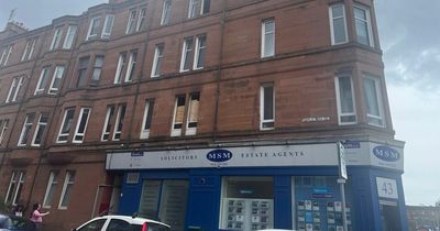 Two injured after fire breaks out in Glasgow tenement block