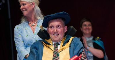 Doddie Weir lights up Abertay University graduation day