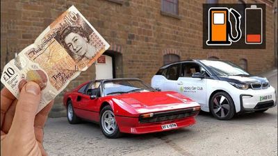 How Far Will They Go - Ferrari 308 Vs BMW i3 On $12 Worth Of Energy
