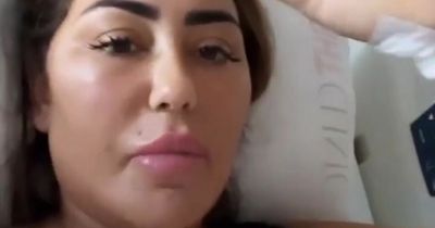 Geordie Shore's Sophie Kasaei feels 'high as a kite' in hospital after breast reduction