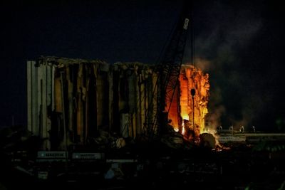 Fires at Beirut silos spark memory of deadly port blast