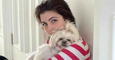 Storm Huntley shares adorable moment newborn son meets beloved pooch Boo