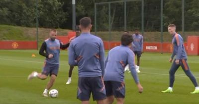 Man Utd stars appear to struggle with Erik ten Hag training drill Ajax players breezed