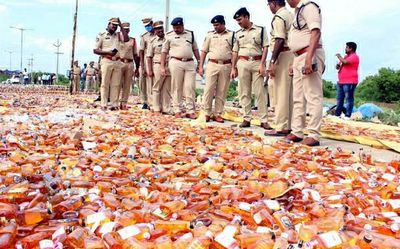 Illicit liquor worth ₹62 lakh destroyed in Bapatla