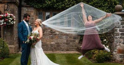 'Enthusiastic' bridesmaid has everyone in stitches when they see the wedding photos