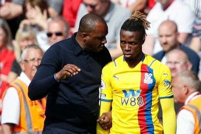 Patrick Vieira insists Wilfried Zaha is ‘happy’ at Crystal Palace as he downplays exit talks