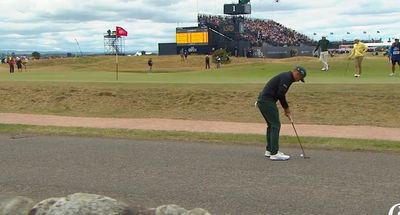 Xander Schauffele hit such a cool shot from the road on the legendary 17th hole at St. Andrews