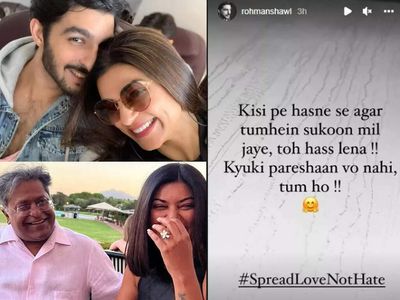 Rohman Shawl defends ex-girlfriend Sushmita Sen against trolls; asks netizens to 'spread love, not hate'