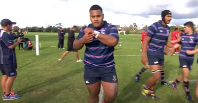 Freak 21st schoolboy rugby player called 'Tongan Thor' after destroying everyone in jaw-dropping video