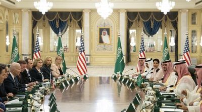 Saudi Crown Prince Meets with Biden at Al-Salam Palace in Jeddah