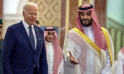 Fist bumps as Joe Biden arrives to reset ties with ‘pariah’ Saudi Arabia