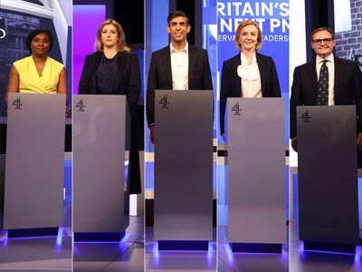 Tory leadership debate - live: Tugendhat says Johnson not honest as Sunak and Truss clash over tax