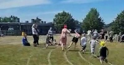 Competitive mum shoves parent and 'sends her flying' to win sports day race