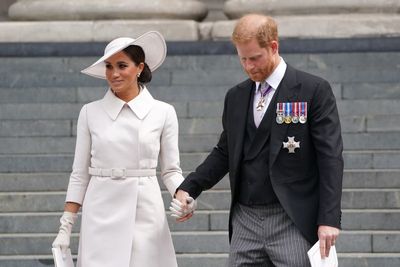 Queen said ‘thank goodness Meghan not coming’ to Philip’s funeral, book claims