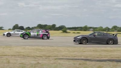 Can Stock 911 Turbo S Beat 1,100-HP GT-R And Rallycross EV In A Race?