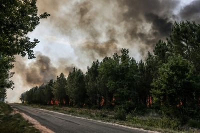 Forest fires rage in scorching southwest Europe