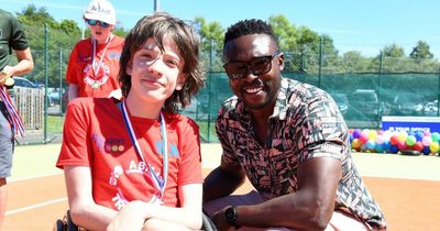 Shola Ameobi puts smiles on faces of disabled youngsters as they compete in inspiring Newcastle triathlon