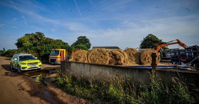 Scene at farm following death of boy, 3, after being hit by tractor