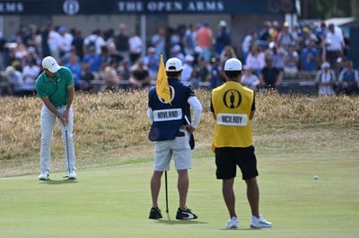 McIlroy and Hovland share lead after British Open third round