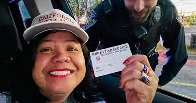 Woman shows 'white privilege card' instead of driving licence when pulled over