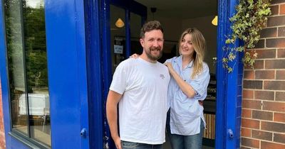 Couple who started business in horse box open new cafe in Leeds with blue coffee
