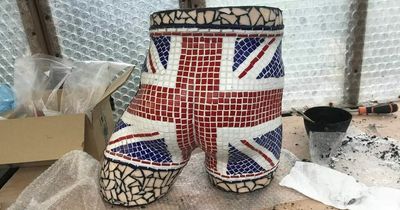 Woman reunited with Union Jack pants sculpture she lost at Jubilee party
