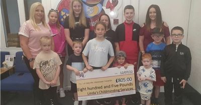 Lanarkshire childminder braves awful weather conditions to raise cash for kids charity