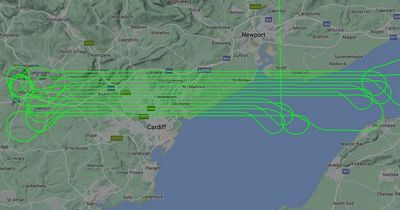 Plane registered in US spotted flying in bizarre back and forth pattern over Cardiff