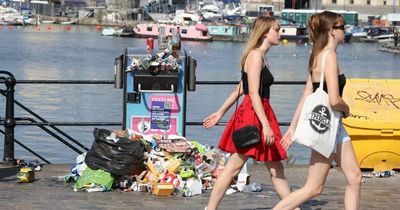 Harbour Festival aftermath as rubbish piled high by bins