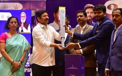 Chess Olympiad torch arrives in Vijayawada